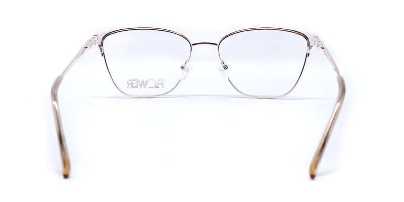 NEW FLOWER FLR6054 EYEWEAR 54-17-140 BLACK METAL & PLASTIC WOMENS BROWLINE 001 gallery