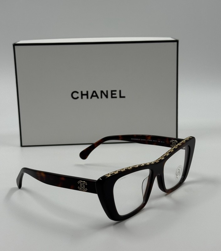 NEW CHANEL CH3480 Tortoise Acetate & Gold CC Trim Eyeglasses - 100% Authentic gallery