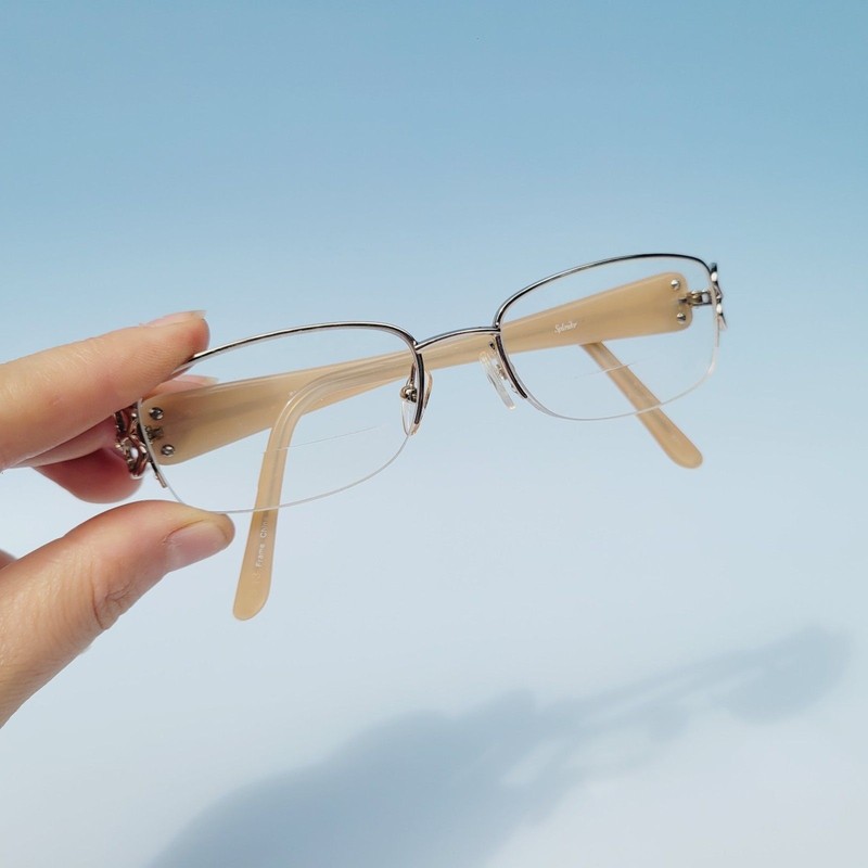 Splendor SP809 YG Eyeglasses beige half frame eyewear gallery