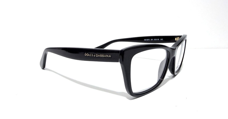 DOLCE & GABBANA DG 3215 501 SHINY BLACK RX EYEGLASSES 52-16-140 MM ITALY gallery