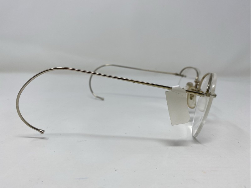 CSC Japan Franklin S617S 52-17-140 Antique Gold Half Rim Eyeglasses Frame G307 gallery