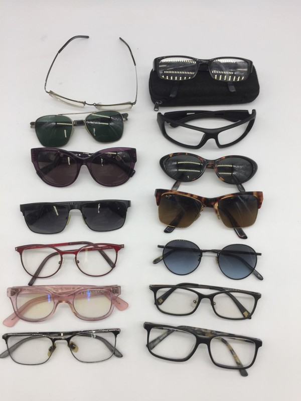 Lot of 14 Assorted Eyeglasses Frames: Prada, Versace, Roka, Caddis, Maui, etc.