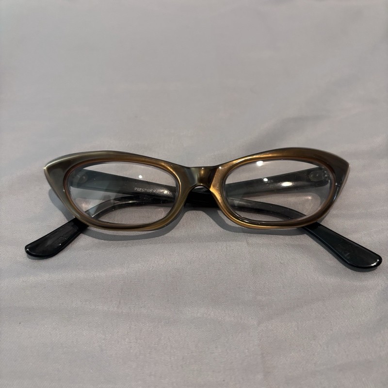 Prestige Frome Italy Eye Glasses Ann Vintage Light Brown 46 – 18 Red Soft Case