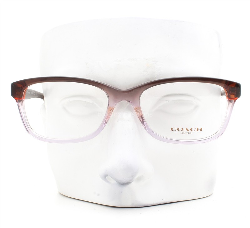 Coach Eyeglasses HC6089 5401 Glasses Glossy Crystal Brown to Lilac 51mm No Case gallery