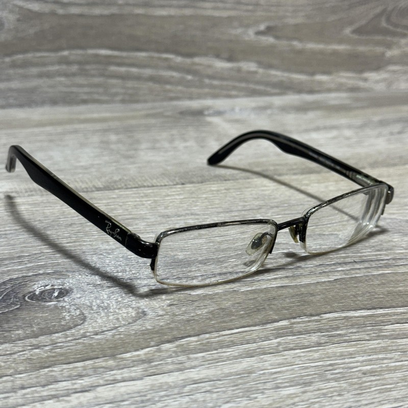 Ray-Ban RB 8588 Titanium Eyeglass Frames 52-18-140 Semi Rimless Black
