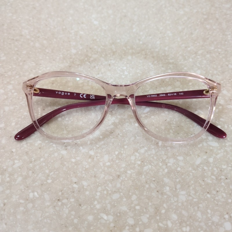 Vogue VO 5602 2942 Polished Crystal Pink Eyeglasses Frames 52-16-140