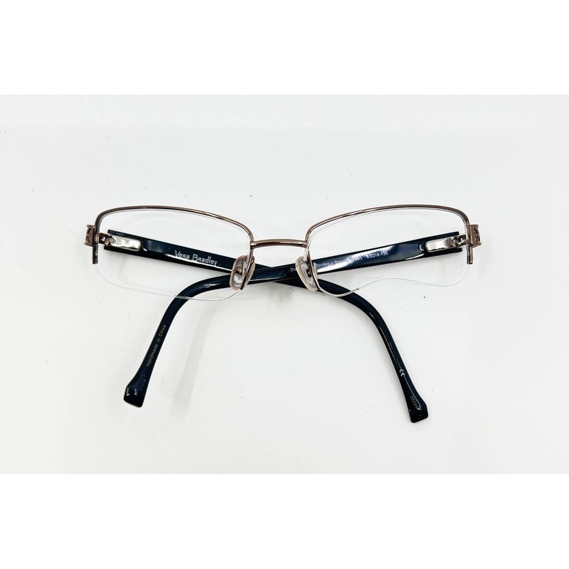 Vera Bradley Diane Eyeglasses Womens Black Floral Bordeaux Blooms 53-18-135