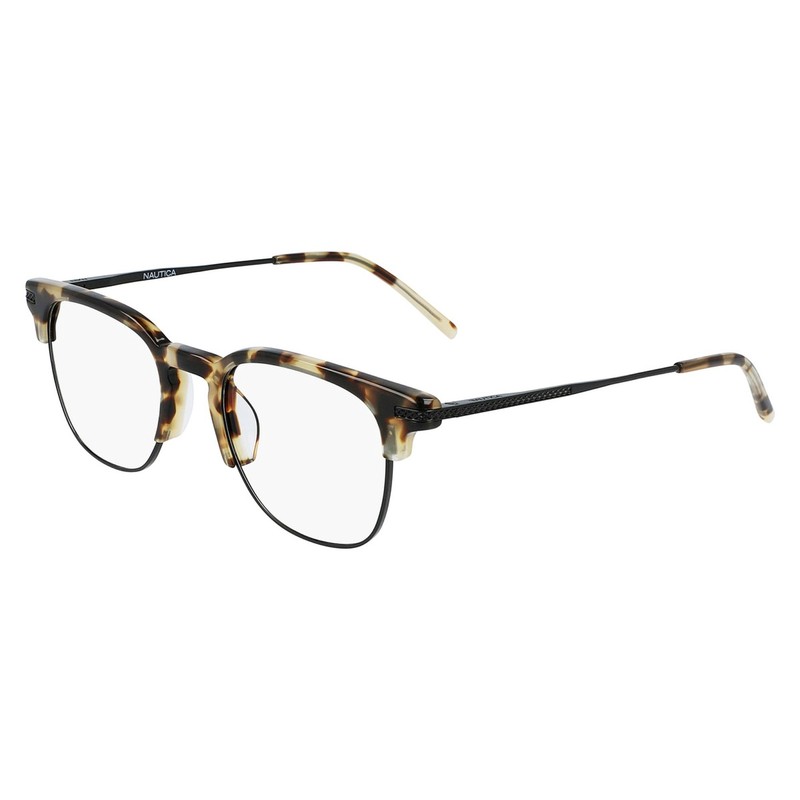 Nautica Men’s Round 48mm Eyeglasses Frames Dark Tortoise N8161