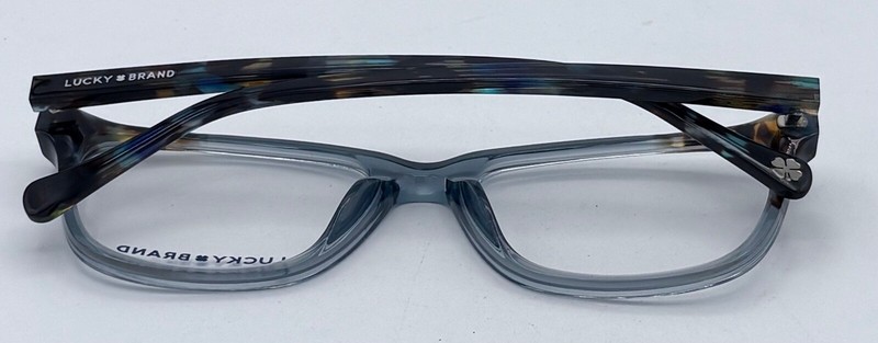 Lucky Brand Mens Ophthalmic Eyeglass Square Blue Plastic D220 52mm gallery