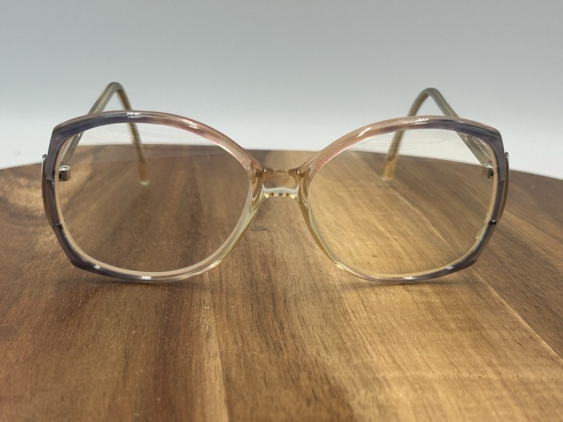 Kenmark Verona Eyeglasses Oversized 70s Square Gradient Pink Blue Frames Only gallery