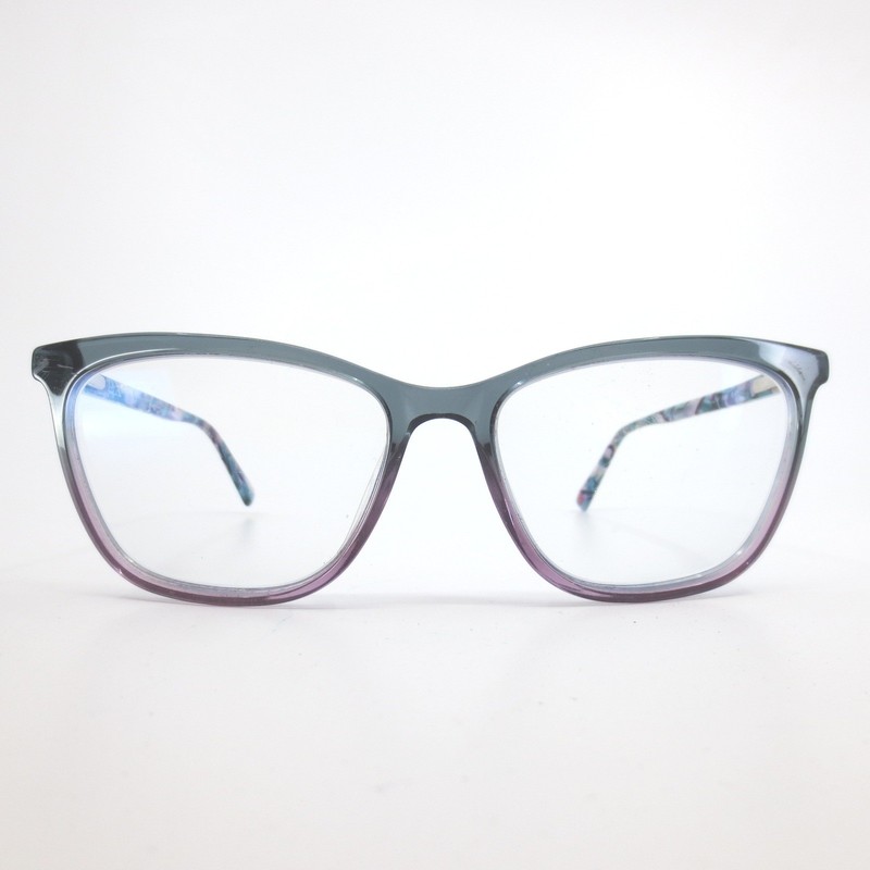gx by Gwen Stefani Cat Eye Eyeglasses Teal Purple Gradient Marbled Temples 53-16