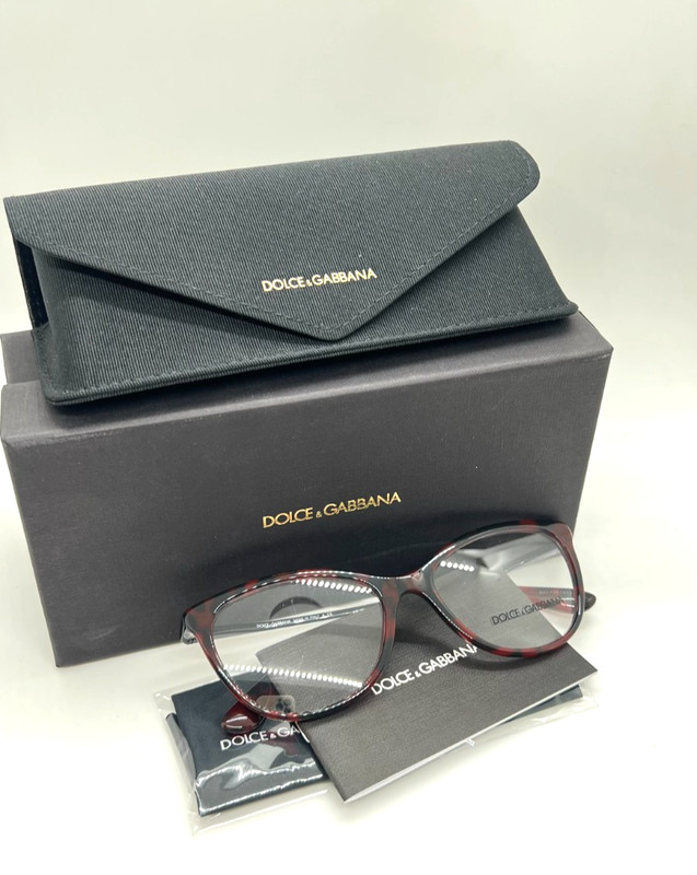 DOLCE & GABBANA DG 3258 2889 Unisex Eyeglasses 54-17-140 Red Havana 100% Authent gallery