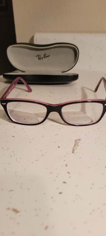 RAY-BAN EYEGLASSES RB5228 2126 PURPLE PINK FRAMES 53 17 140 MM WITH CASE