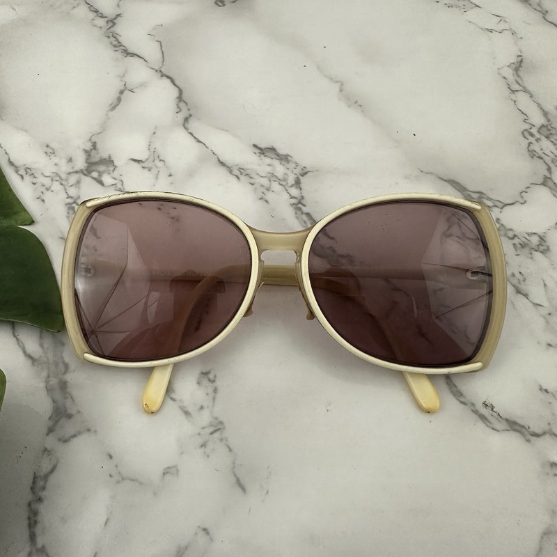 Silhouette Vintage 80s Eye Glasses Frames Cream 1084 56 16 135 Wide Boxy