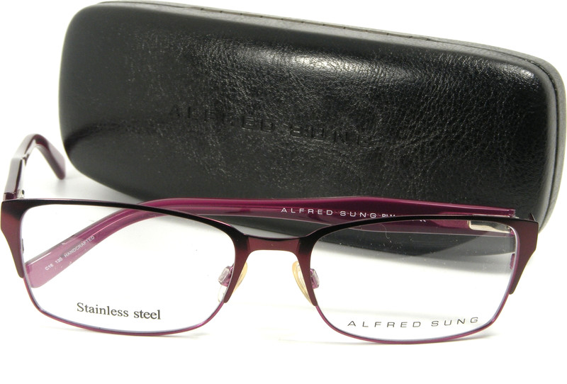 ALFRED SUNG AS4938 PLM CEN Plum Purple Metal Eyeglasses Glasses Frame 53-17-130