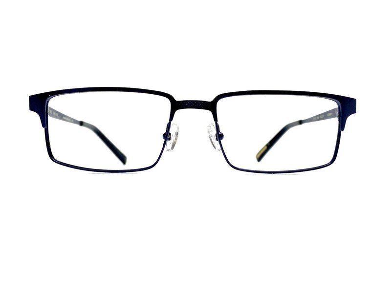Ted Baker Matte Blue Grey Metal Rectangular Glasses B312 NAV 52 17 140