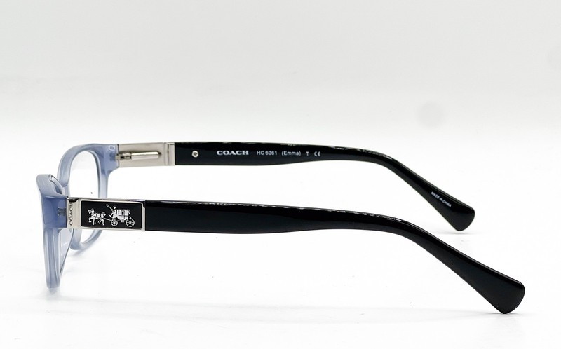 Coach HC 6061 5259 Milky Blue Black Cat Eye Authentic Eyeglass Frames 52-15-135 gallery