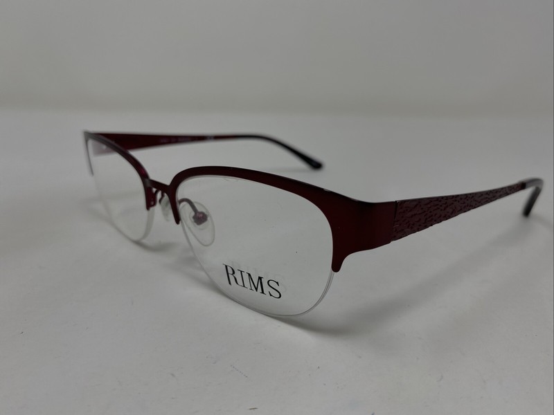 Rims Eyewear R3 1069 Burgundy 51-16-135 Metal Half Rim Eyeglasses Frame QA61 gallery