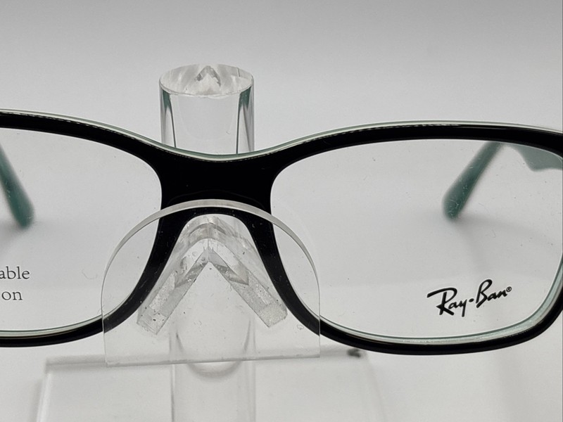 Ray Ban RB 5228 8121 55/17 140 Shiny Black/Green Full Rim Eyeglasses A5333 gallery