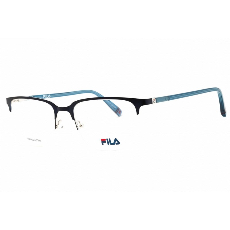 Fila Men’s Eyeglasses Navy Blue Acetate/Metal Rectangular Frame VFI395 01HS