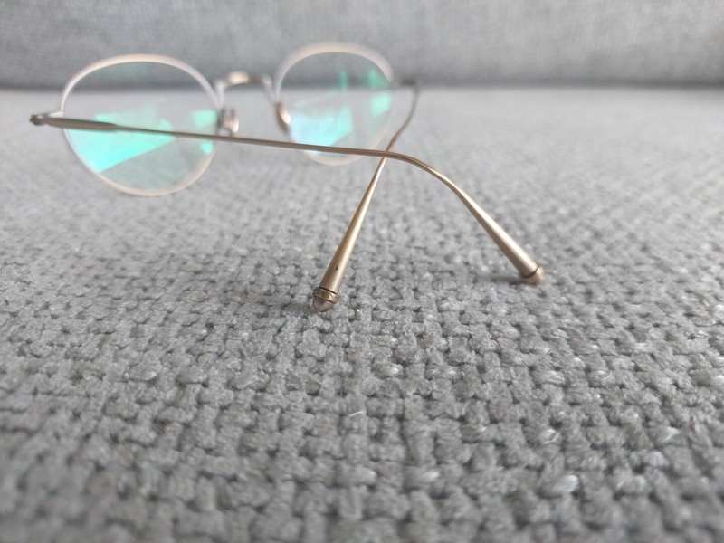 MATSUDA Titanium Oval Eyeglasses Frames M3103 Antique Gold 48-22 gallery