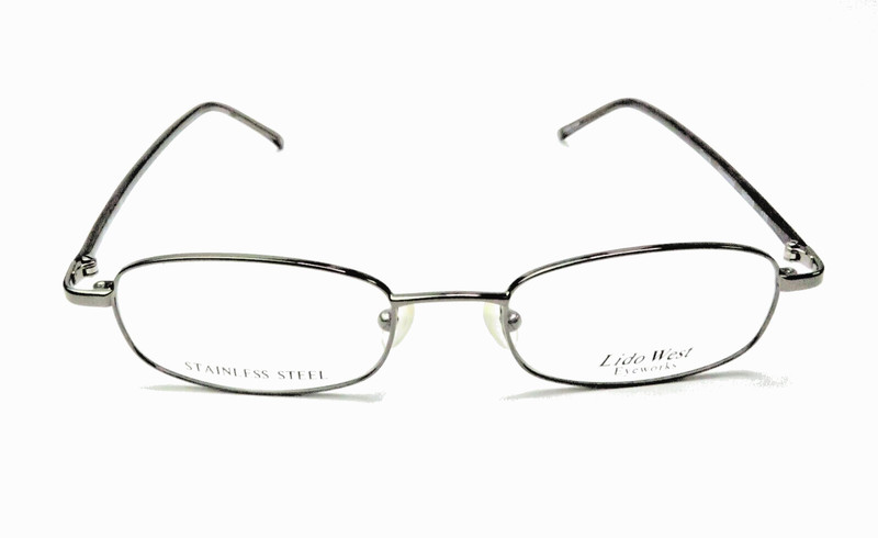 Lido West EYEGLASSES GLASSES slime oval frame Conch Gunmetal 50-19-135