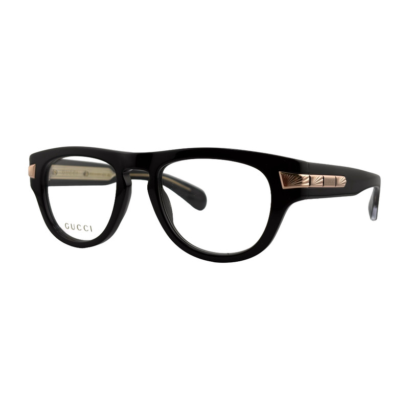 Gucci GG1519O Black Eyeglasses Frames 51mm 20mm 145mm – 001 – Made In Japan