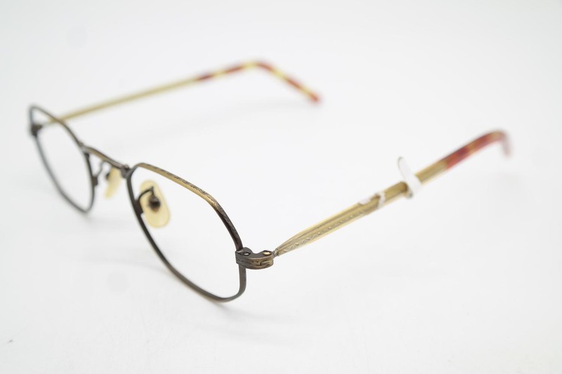 Vintage Glasses EYEVAN CRAFT 15 Brass Transparent Square Glasses Frame gallery