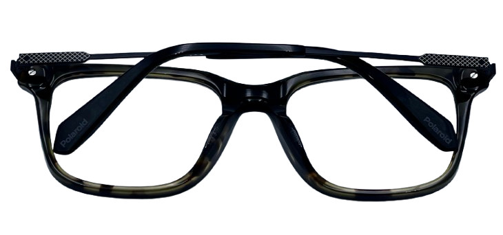 Polaroid PLD D346 121 Black/ Silver Square Designated Eyeglasses gallery