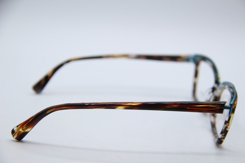 NEW ALAIN MIKLI A02015 B0F5 HAVANA BLUE GUNMET AUTHENTIC FRAMES EYEGLASSES 53-15 gallery