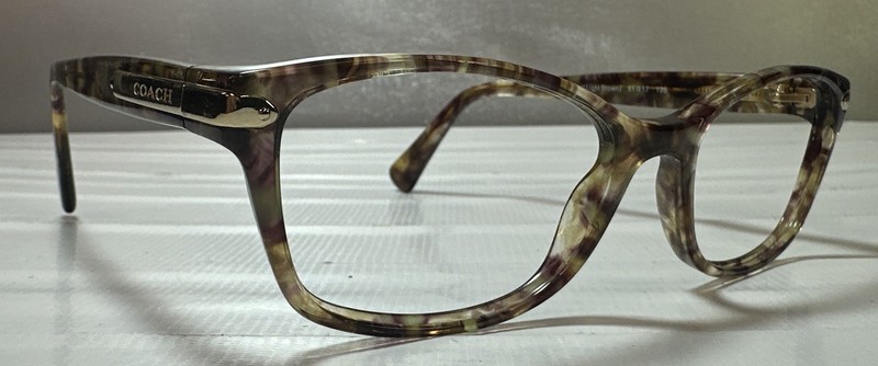 Coach Eyeglasses HC 6065 5287 Confetti Light Brown Clear *FRAMES ONLY* 51-17-135