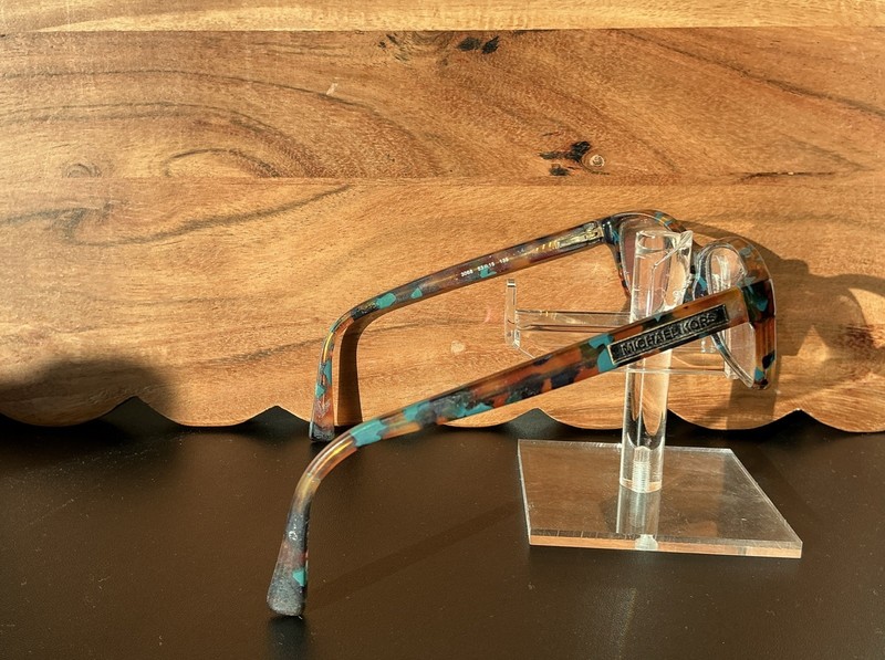 Michael Kors Brown Teal Blue Tortoise Rectangular Glasses MK4024 (Frames Only) gallery
