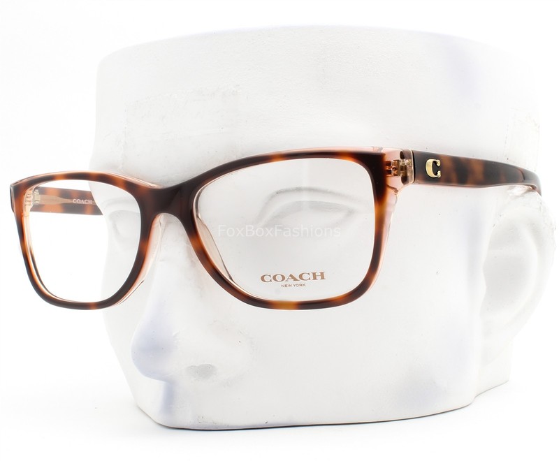 Coach Eyeglasses HC6129 5727 Glasses Brown Tortoise on Crystal Pink 52mm w/case