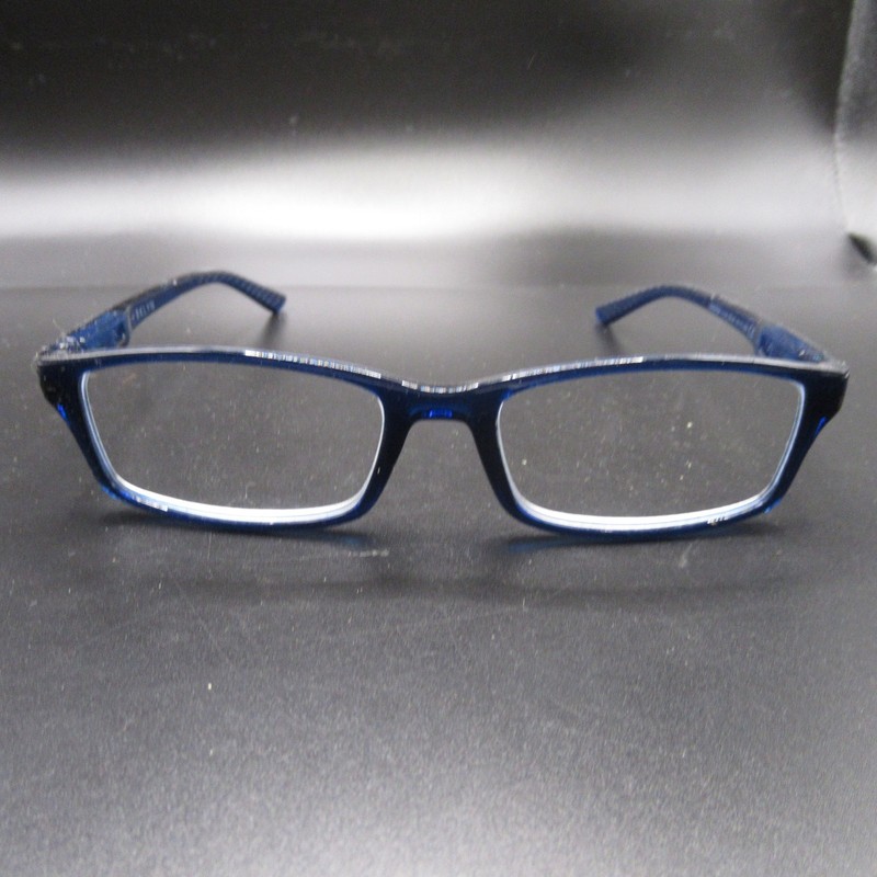 BKLYN Eyeglass Frames Windsor Blue Full Rim Rectangle 54-17-138 +2.50 Lenses