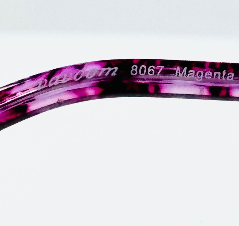 VAVOOM 8067 MAGENTA Purple Silver Womens Semi Cat Eye Eyeglasses 53-15-140 B:40 gallery