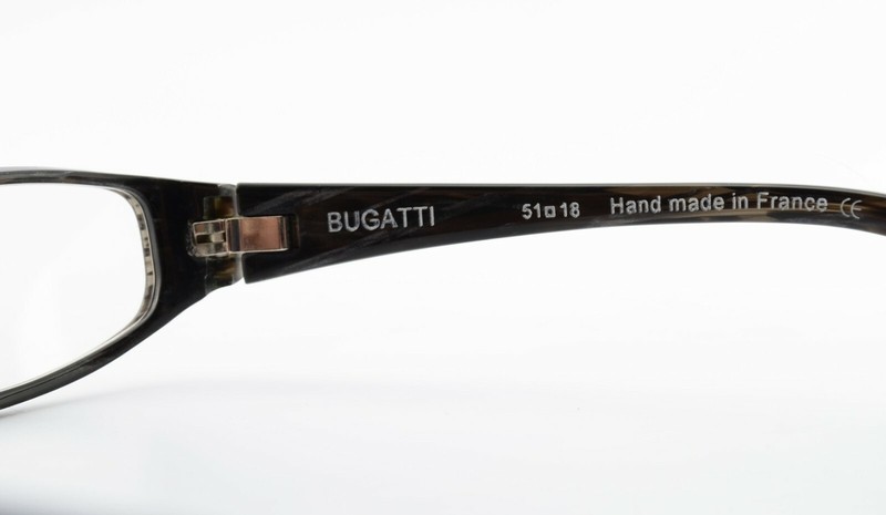 BUGATTI Eyeglasses Mod Odotype 223-063 Small Charcoal Marble Eye Frame France... gallery