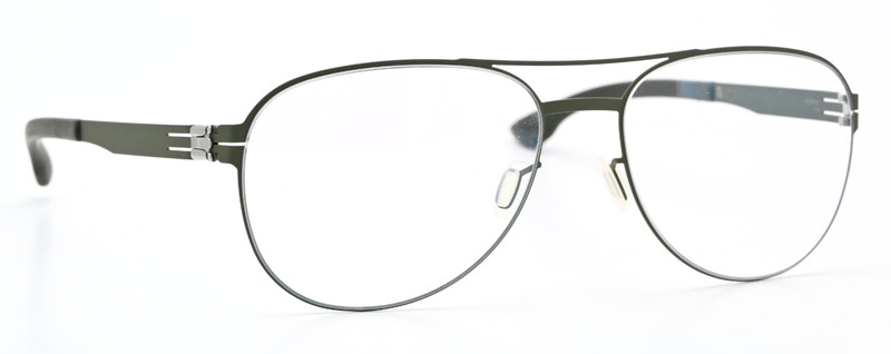Ic! Berlin Glasses Frame Wolfener Moss Matte Olive Green Pilot Drops Lightweight
