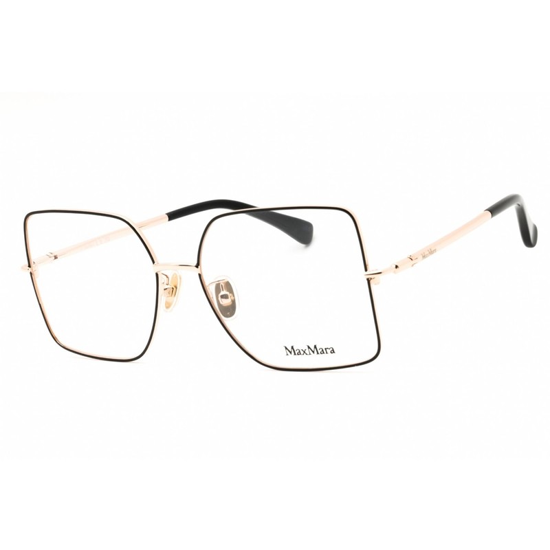 Max Mara Unisex Eyeglasses Shiny Rose Gold Oversized Full Rim Frame MM5098-H 028