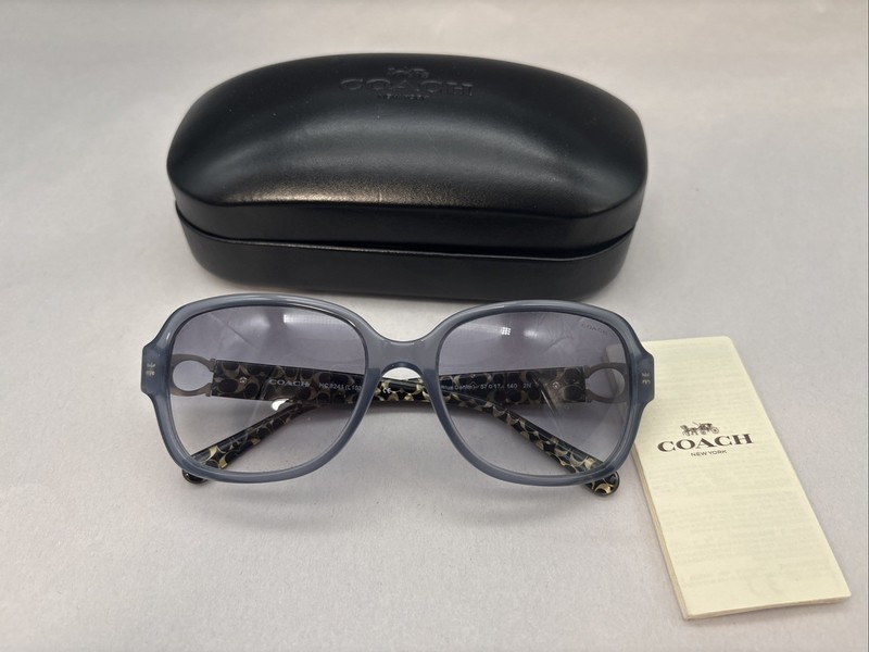 Coach HC 8241 L1031 Eyeglasses Frames 57-17-140 Match Milky Blue Denim