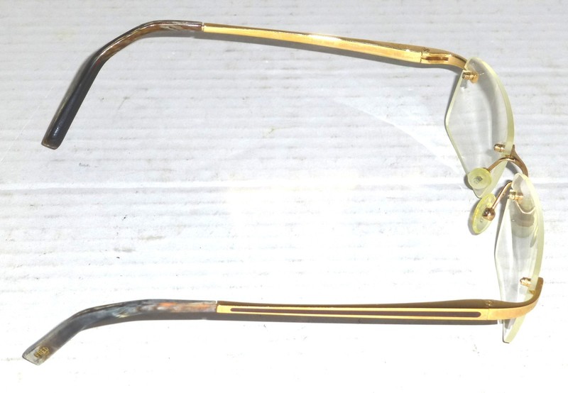 Fred Lunettes Hauban 007 55-18-140 Rimless Eyeglasses Gold Tone Temples READ gallery