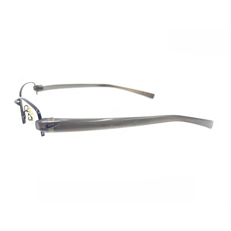 Nike Black Gray Metal Half Rim Eyeglasses Frames 52-18 140 Designer Men Women gallery