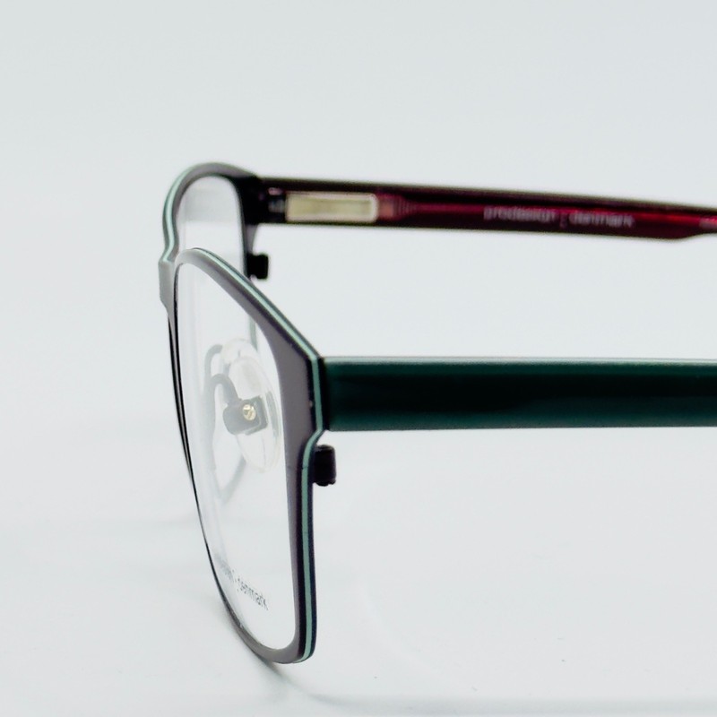 NEW PRODESIGN 1400 3831 Burgundy Mint Square Full Rim Eyeglasses 54-18-140 B:39 gallery
