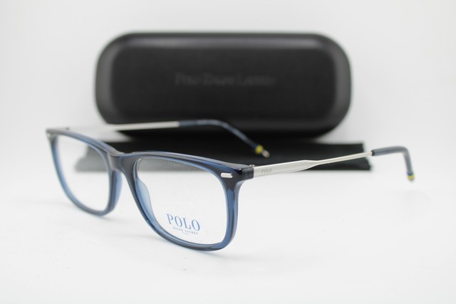 NEW POLO RALPH LAUREN PH2220 5276 CLEAR BLUE GUNMETAL AUTHENTIC EYEGLASSES 54-18