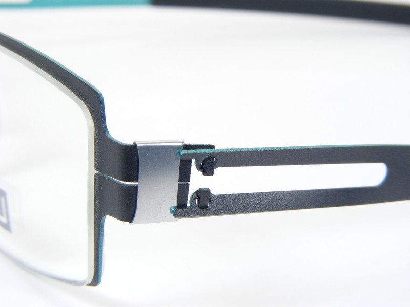 ICU by top look 8204 1 Matt Charcoal (Black) /Teal RARE EYEGLASSES 44-17-125mm gallery