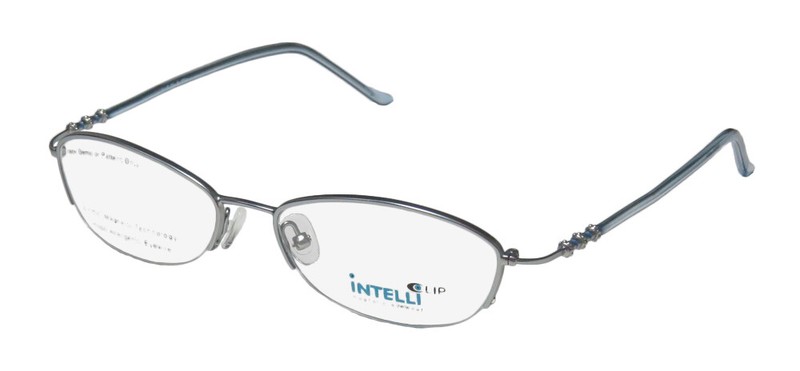 NEW ELITE EYEWEAR 751 EYEWEAR DESIGNER BLUE WOMENS 51-16-140 LIGHT BLUE HALF-RIM