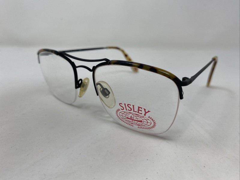 SISLEY Italy SLY 080 BLACK/TORTOISE 51-18-135 Half Rim Eyeglasses Frame “L39 gallery