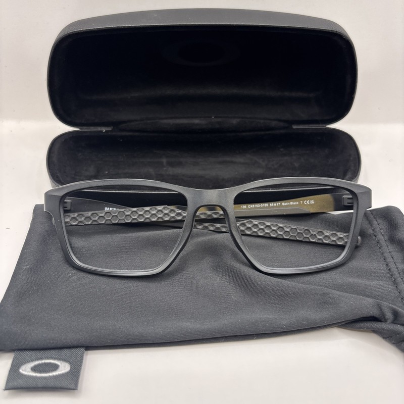 Oakley Metalink Eyeglasses OX8153-0155 Satin Black 55-17 Rx – NEW