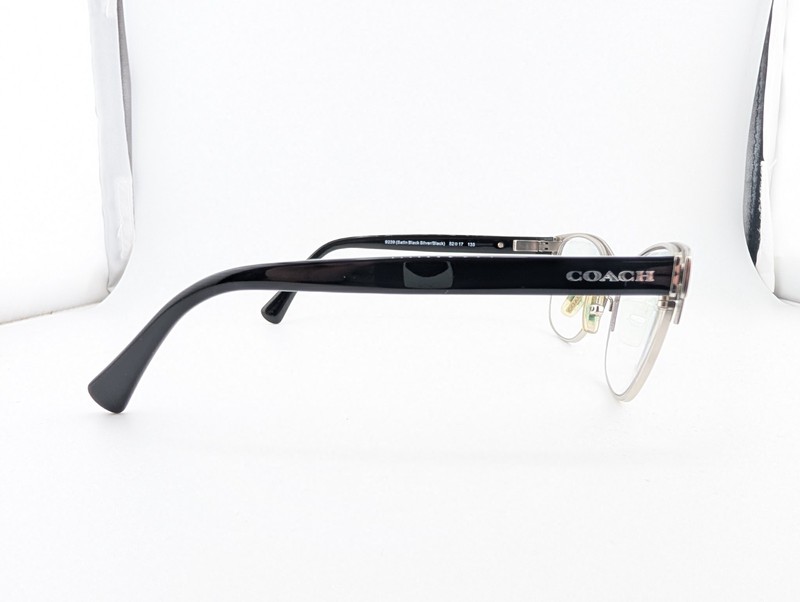 Coach Eyeglasses Frames Only HC 5074, 52-17-135, 9239 (Satin Black Silver/Black) gallery