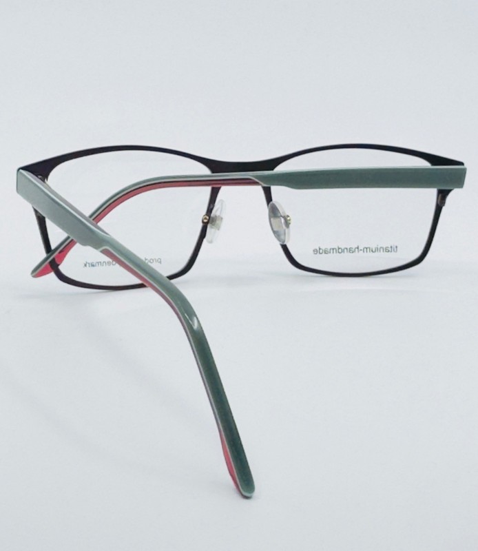 NEW PRODESIGN 1400 3831 Burgundy Mint Square Full Rim Eyeglasses 54-18-140 B:39 gallery