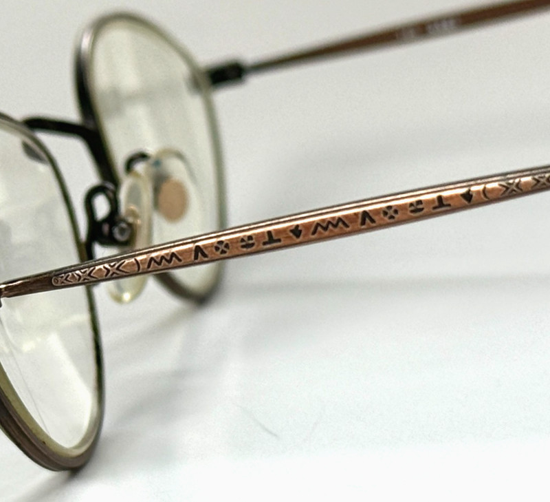 SAKI Japan Mod 586 Eyeglasses Frame Only 49-21-145 Full Rim Bronze Round gallery